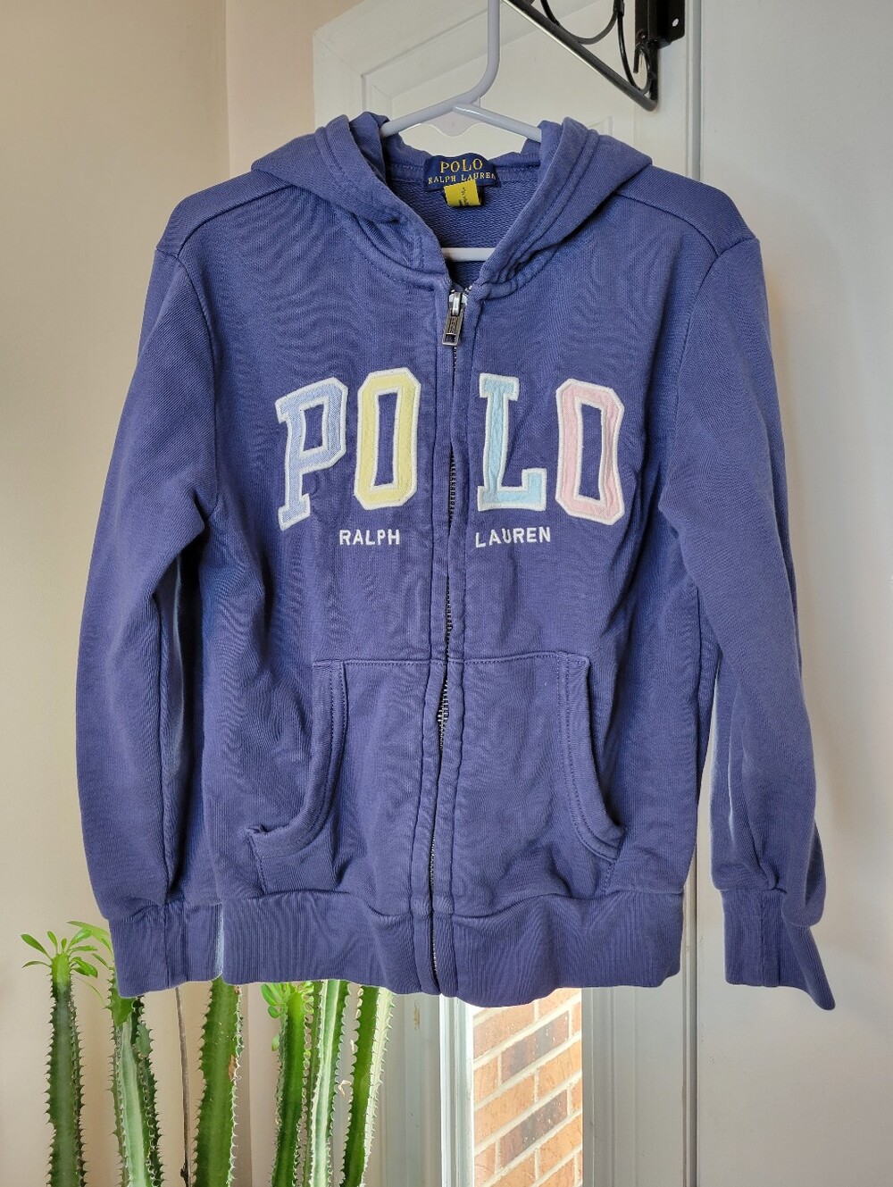 Polo Ralph Lauren Blue Full Zip French Terry Hoodie, Size Kids 5y